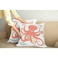 thumbnail image 3 of Ambesonne Nautical Throw Pillow Cover 2 Pack, Octopus Holding Sap, 16", Coral Beige Green, 3 of 6