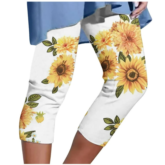 Yuyuzo Womens Plus Size Capris High Waisted Straight Leg Solid Color Bottom Capri Pants for Women 3/4 Slacks