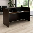 thumbnail image 3 of Arrive 72W x 30D Reception Desk with Shelf in Mocha Cherry - Engineered Wood, 3 of 8