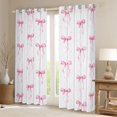 thumbnail image 2 of Castle Fairy Pink Bow-Tie Black Out Curtains,Dreamy Bow Curtains Pack of 2 (42x63 Each), 2 of 6