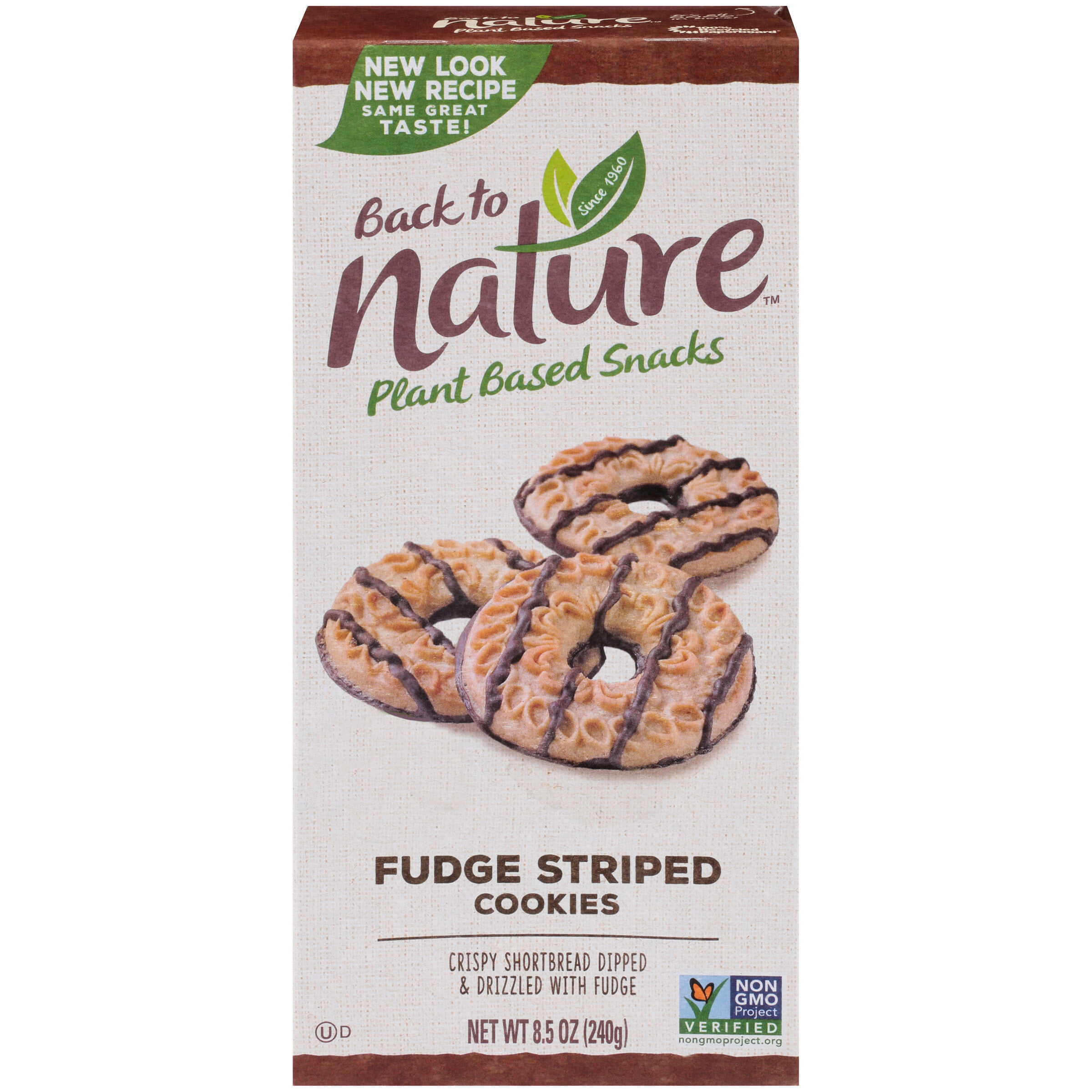 Photo 1 of Back to Nature Fudge Striped Cookies 8.5 oz. BoxEXP 06 31 24