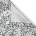 thumbnail image 3 of Ambesonne Floral Kitchen Curtains, Striped Flowers Print Art, 55"x36", Charcoal Grey White, 3 of 3