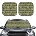 thumbnail image 2 of Xecao Green Snake for Foldable Car Sun Shades (2-Pack) offer sun protection with an easy-fold design for convenient windshield shading., 2 of 7