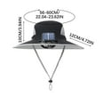 thumbnail image 2 of Muecwrye Solar Fan Hat, Fishing Hat for Men, Sun Hats for Women, Wide Brim Solar Fan Outdoor Fishing Hat-Solar & USB Charging, for Fishing Hiking Beach Garden Outdoor Sports, Camping Gear, UPF51+, 2 of 9