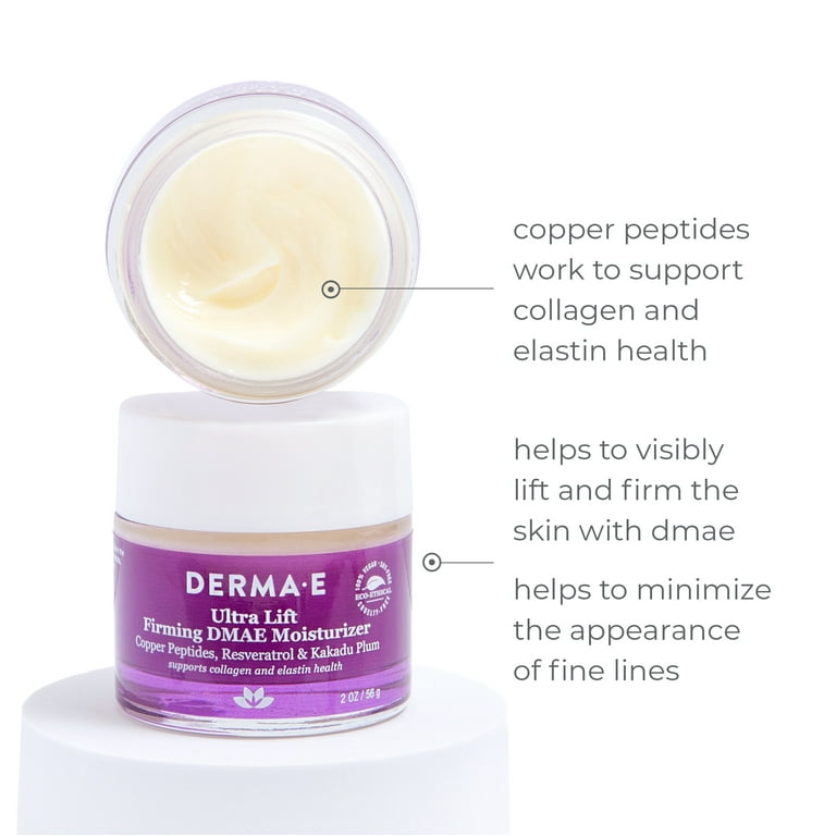 Derma E Ultra Lift Firming DMAE Moisturizer with Copper Peptides &  Resveratrol, 2 oz 