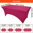 thumbnail image 2 of Mantel Utopia Kitchen Spandex, paquete de 2 unidades [180 x 75 x 75 cm, fucsia], 2 of 9