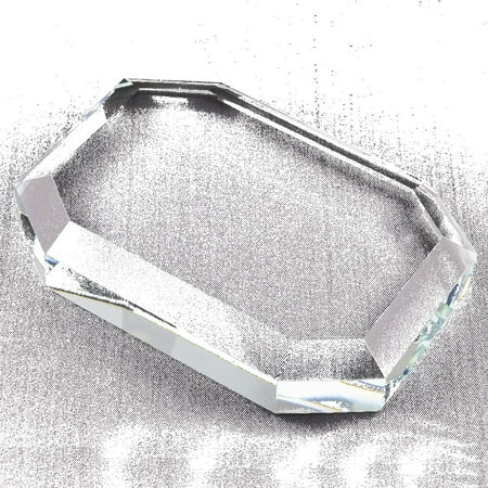 Octagonal Glass Paperweight - Etching Personalized Gift Item