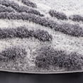 thumbnail image 3 of Safavieh Hi-Lo Hiren Abstract Shag Area Rug, Gray/Light Gray, 6'7" x 6'7" Round, 3 of 10