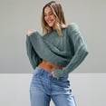 thumbnail image 3 of SUNBS Oversized Sweaters for Women Cable Knit Crewneck Pullover Casual Long Sleeve Top Fall Womens Clothes, 3 of 7