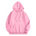thumbnail image 7 of Christian Hoodies for Women Pink Cross Bow Print Sweatshirt Oversized Long Sleeve Faith Graphic Hooded Pullover Top, 7 of 7