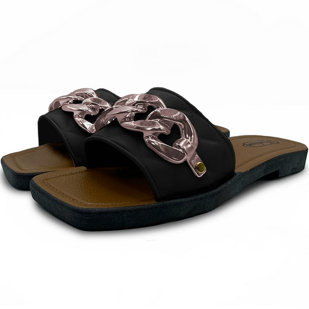 Sandalia Casual Shendy Vendy Para Mujer De Punta Abierta Detalle Trenzado