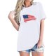thumbnail image 2 of Camisetas de Manga Corta para las Mujeres Día de la Independencia Impresión Básica Camiseta de Verano, Cuello Redondo Casual Camiseta Blusa, 2 of 4