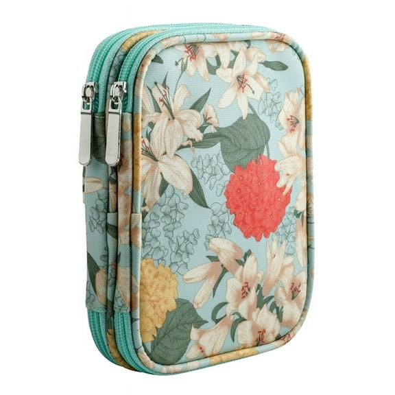 Knitting Needles Case Sewing Organizer Storage Bag for Circular Crochet Hooks Sewing Kit Bag B