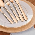 thumbnail image 4 of ENLOY 20 Piece Silverware Set Stainless Steel Flatware Cutlery Set Knife Fork Spoon Service for 4, Rose Gold, 4 of 7