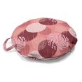 thumbnail image 1 of Abstract Round Floor Cushion with Handle, Round Motifs with Stripes Polka Dots and Animal Prints, Decorative Pillow for Living Room & Dorms, 18" Round, Pale Maroon Coral, by Ambesonne, 1 of 4
