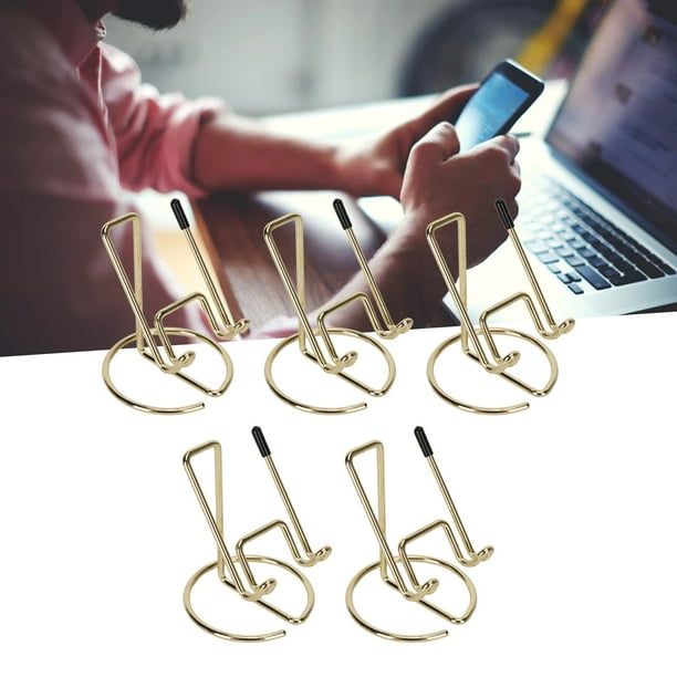 Soporte De Escritorio De Metal Para Teléfono Celular, Soporte De Teléfono Celular Dorado Moldeado De Una Pieza, Delgado, 5 Piezas, Galvanizado, Simple Para El Hogar