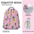 thumbnail image 5 of Pineapple Print Laptop Backpack - Trendy College Bag for Women & Men, Roomy Main Compartment with Organizer, Comfortable Shoulder Straps for All-Day Wear, 5 of 6
