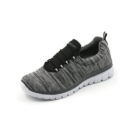 

Difumos Women Breathable Lace Up Flats Comfortable Walking Shoes Running Lightweight Black 5