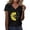 Black, variant on Womens Sunflower T Shirts V Neck Short Sleeve Sunflower Graphic Casual Loose Fit Country Style Tee Tops