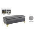 thumbnail image 4 of Meridian Furniture Naomi Ottomane en Velours Gris, 4 of 5