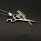 thumbnail image 5 of Scissor Colgantes Collares Joyería de de cabello de material acero inoxidable para hombres, 5 of 8
