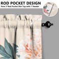 thumbnail image 5 of Pioneer Kitchen Curtains and Valance Set 36 Inch Tier Pink Wild Fresh Peony Flowers 3 Pieces Set Dining Room Small Curtain Drapes Cafe Curtains Valance for Home Decor Rod Pocket, 5 of 6