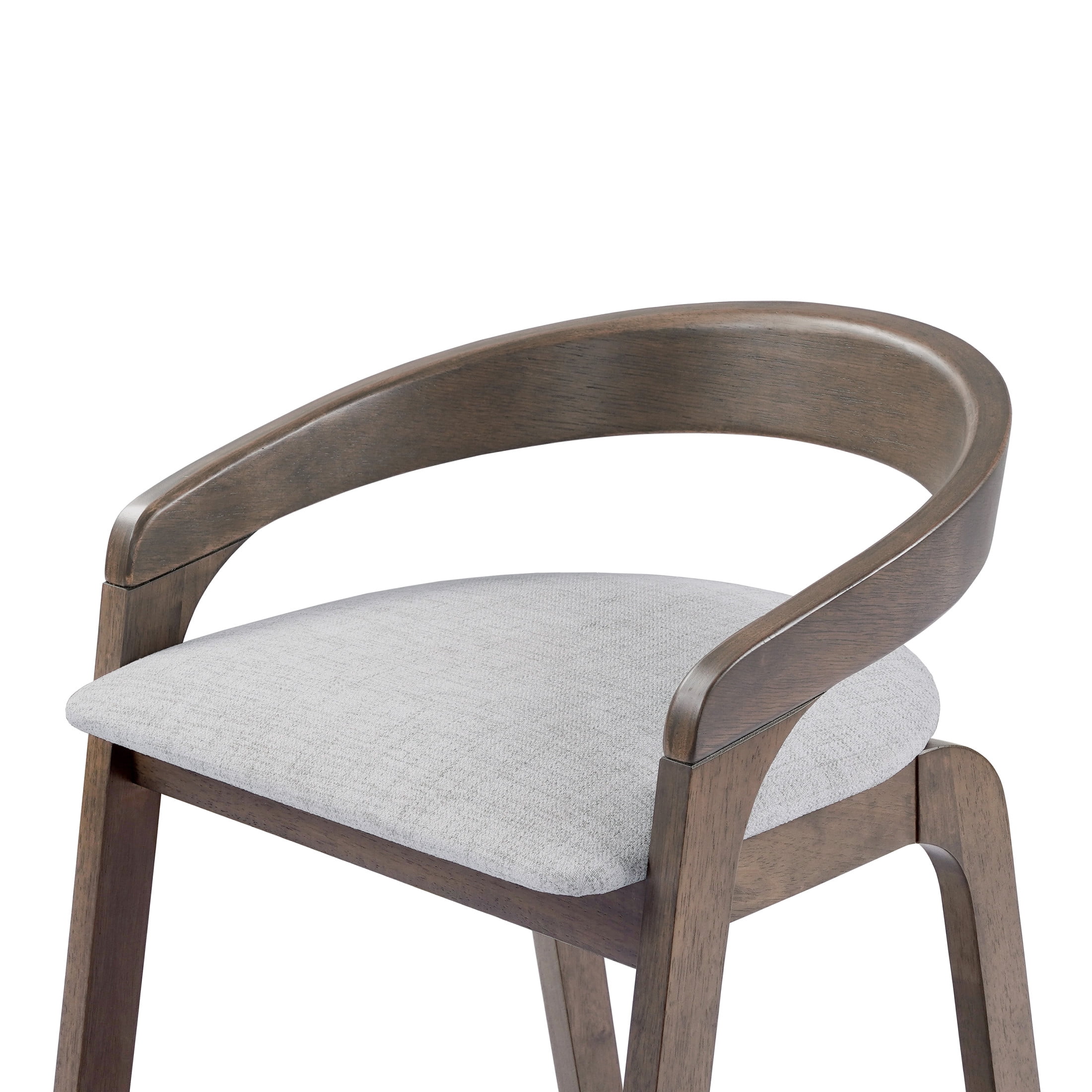 Modern Fabric Upholstery Counter Stools with Ergonomic Backrest and Solid Wood Frame, Beige, Set of 2