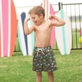 thumbnail image 4 of FORMRS Boys Swim Trunks Quick Dry Mesh Lining Beach Boardshorts, Sizes XS-XL, Forest Mushroom Pattern, 4 of 7