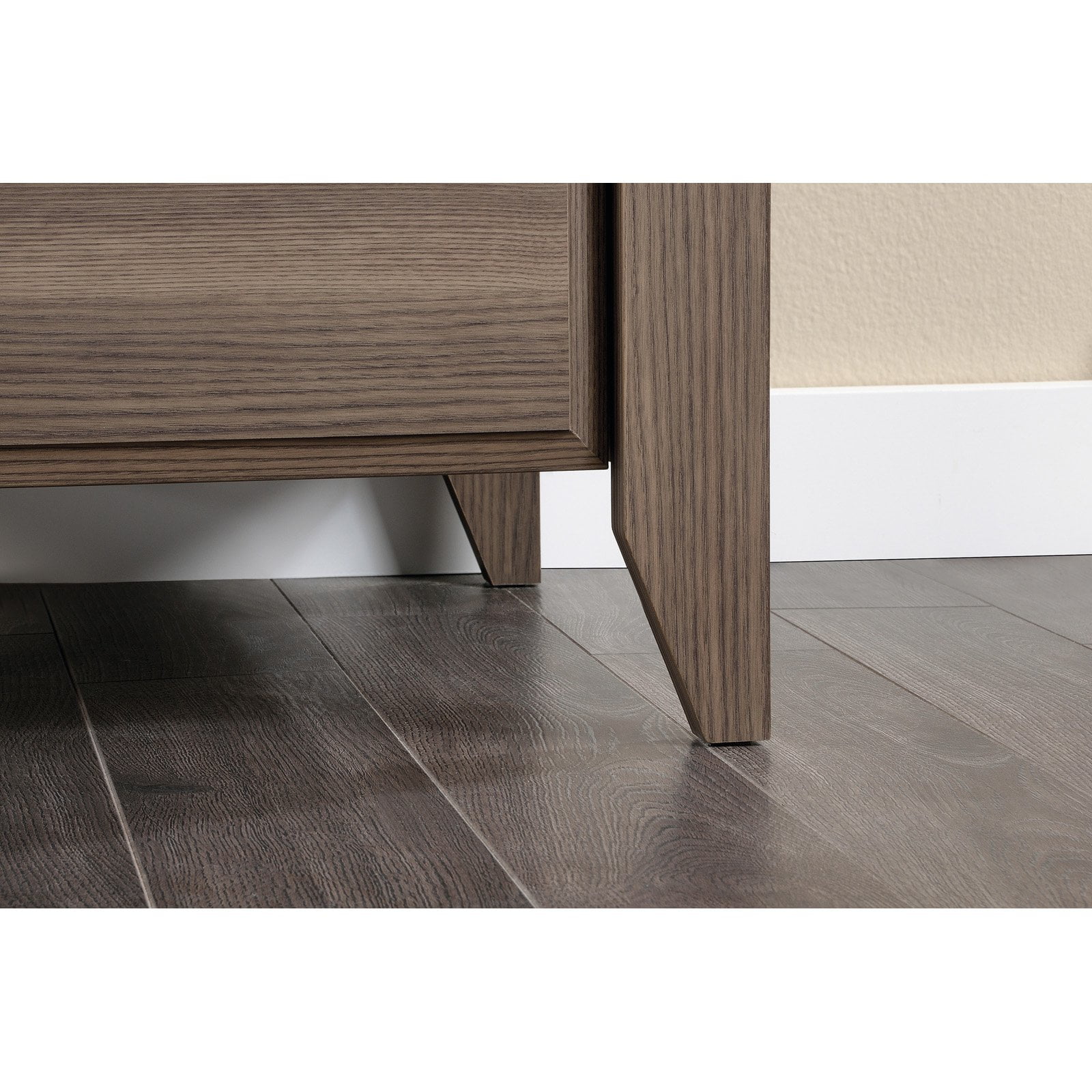 Sauder Shoal Creek Desk with Storage Drawers and Hutch, Jamocha Wood Finish