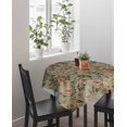 thumbnail image 4 of Vintage Spring Floral Suqare Tablecloth - 54 x 54 Inch, Farmhouse Flowers Green Vintage Waterproof & StainResistant Tablecloth, Washable Oil-proof Table Cover for Dining/Party/Wedding/Camping/Buffet, 4 of 9
