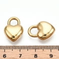 thumbnail image 3 of 10pc Valentine's Day 304 Stainless Steel Pendants Manual Polishing Heart Padlock Charms Real 14K Gold Plated 18x13x7mm Hole: 5x5mm, 3 of 3