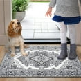 thumbnail image 2 of Wondo 2x3 Feet Indoor/Outdoor Door Mat - Machine Washable Non-Slip Low Pile Rug, Vintage Gray Entrance Carpet for Entryway Porch Bathroom Kitchen Bedroom Laundry, 2 of 8