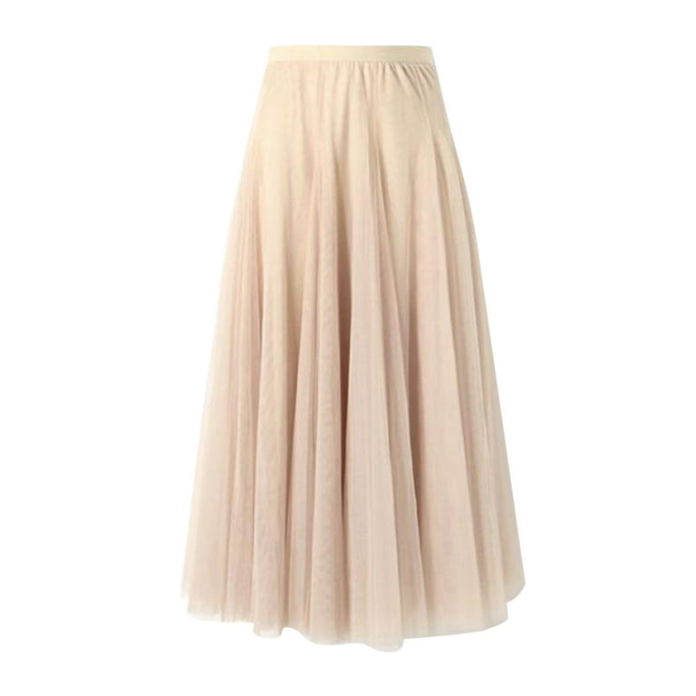  Women Fashion Print Skirt Zipper Elastic Loose Short A Shaped  Skirt Beige : Clothing, Shoes & Jewelry