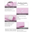 thumbnail image 6 of HISDERN Mens Casual Dress Shirts Long Sleeve Button Down Shirts Inner Contrast Business Shirt Pink, 6 of 7