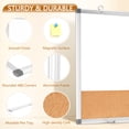 thumbnail image 3 of DOLLAR BOSS Dry Erase Board Double-Sided Whiteboard Cork Board Combo for Wall, 24" x 18" Dry Erase White Board Corkboard Combination, Hanging Wall Mount Bulletin Board for Office, Home, School, 3 of 9