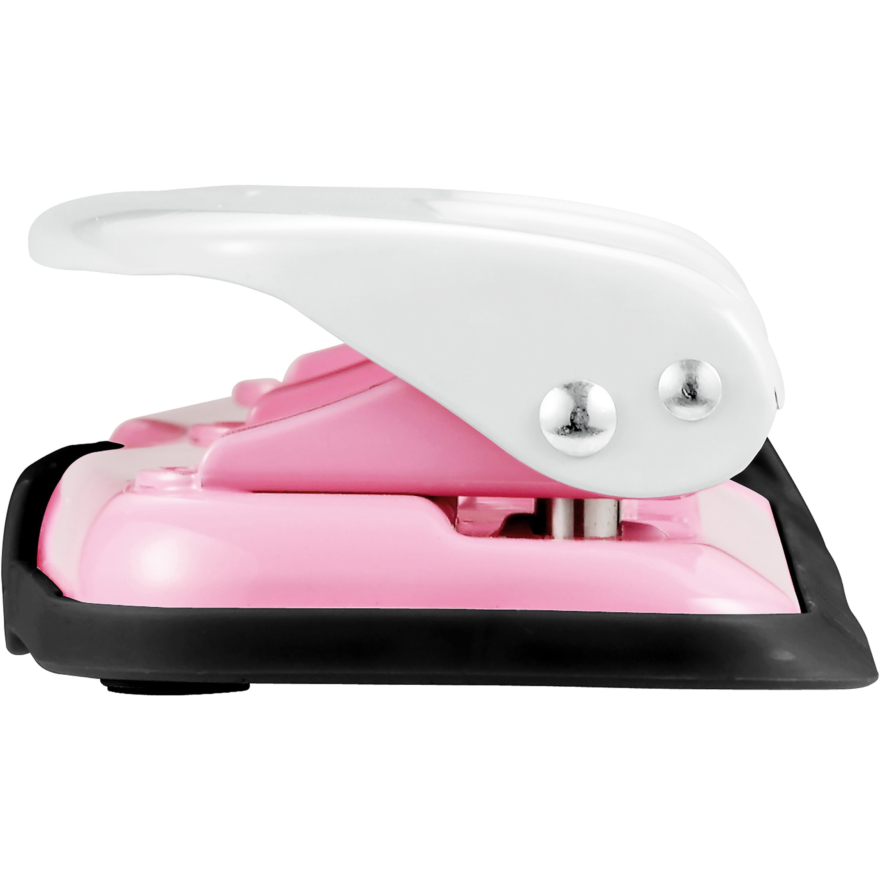 12-Sheet EZ Squeeze InCourage Three-Hole Punch, 9/32 Holes, Pink