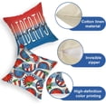 thumbnail image 3 of July 4th Watermelon Patriotic Decorative Throw Pillow Covers 18 x 18 Set of 4, God Bless America Blue Red Cushion Case Decor, Sweet Land of Liberty Plaid Stripes Summer Farmhouse Home Decoration, 3 of 5