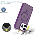 thumbnail image 3 of for iPhone 13 Pro Max Case Translucent Magnetic Compatible with Magsafe Charger, Cute Thin Slim Anti-Yellow Acrylic, Hybird Hard Plastic & Silicone Girly Phone Case for Women Men, Darkpurple, 3 of 6