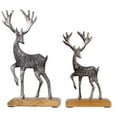 thumbnail image 2 of Northlight Reindeer and Calf Metal Christmas Figures - 10.5" - Silver - Set of 2, 2 of 5