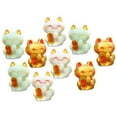 thumbnail image 3 of WORGEOUS 9Pcs Tiny Resin Wealth Cat Figurines Miniature Cat Shape Classic Design for Landscape Adorn, 3 of 8