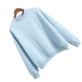 thumbnail image 4 of Col Rond Manches Longues Pur Sweat-Shirt Épais Hiver Col Rond Femmes Fille Vêtements, 4 of 7
