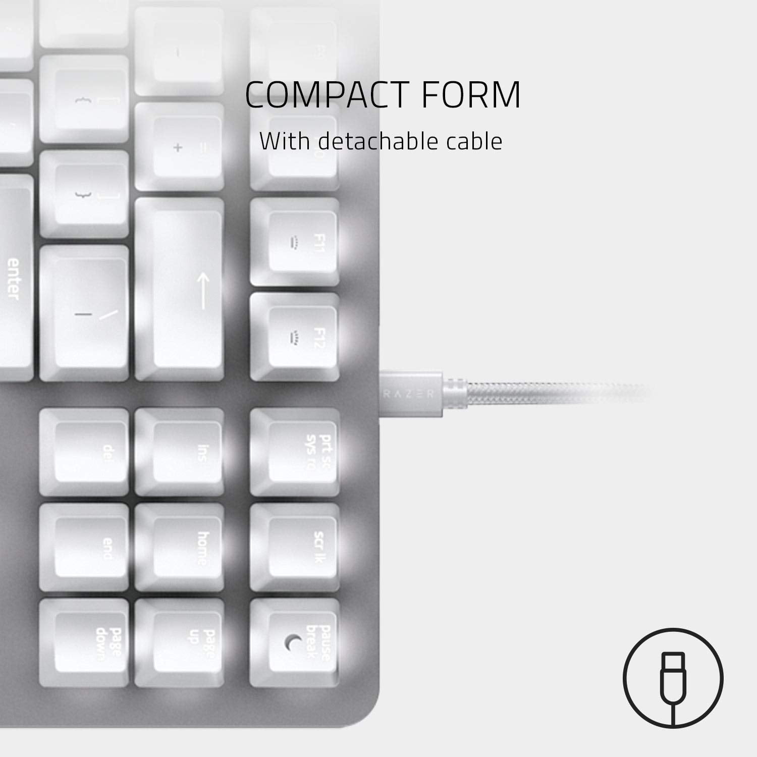Razer BlackWidow Lite - Keyboard - backlit - USB - QWERTY - US - key  switch: Razer Orange - mercury white
