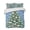 Sky, Aqua, Celadon, Snow, variant on Quilts King Size Bedding Set, Nautical Christmas Tree Lightweight Quilted Comforter, Blue Snowflake Xmas Coastal Soft Reversible Bedspread Coverlet with Pillow Covers for All Season, 96" x 106"