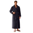 thumbnail image 3 of Fewfanhot Men’s Shawl Collar Fleece Bath Robe, Long Wrap‑Around House Robe with Self‑Tie Belt, Sleep Robe for Adult Men M‑XL, 3 of 10