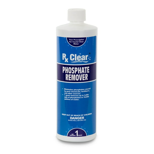 Rx Clear Phosphate Remover for Swimming Pools 1 Qt Bottle