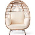 thumbnail image 1 of Silla Wicker Egg Best Choice Products de gran tamaño, 200 kg, color marfil, 1 of 7