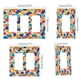thumbnail image 2 of Yayeee Rocker Switch Wall Plate 2-Gang 4.7"x4.6" Home Decorative Outlet Cover, Colorful Clover Pattern, 2 of 6
