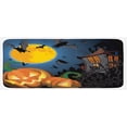 thumbnail image 1 of Halloween Kitchen Mat, Gothic Halloween Haunted House Party Theme Design Trick or Treat Motifs Print, Plush Decorative Kitchen Mat with Non Slip Backing, 47" X 19", Multicolor, by Ambesonne, 1 of 1