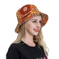 thumbnail image 6 of Salouo Hippie Flower Print Unisex Bucket Hat, Outdoor Summer Beach Fishing Sun Hat Fun Outdoor Vacation Hat for Men Women Teens,Reversible Double-Side-Wear, 6 of 6