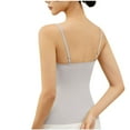 thumbnail image 4 of ZyeKqe Camisole Tops for Women Built in Bra Spaghetti Strap Sleeveless Undershirts Crewneck Slim Fitted Base Layer Vest, 4 of 4